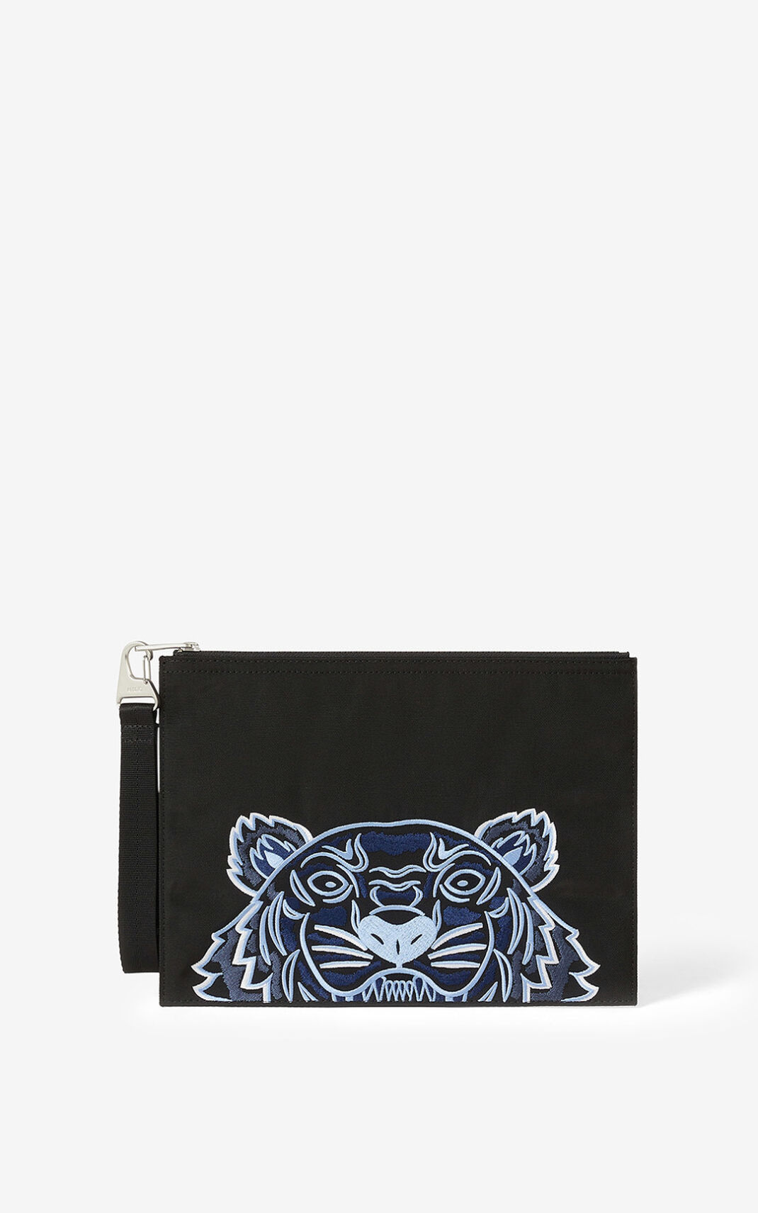 Kenzo Large Kanvas Kampus Tiger Cüzdan Bayan Siyah | 6819-QVXLE